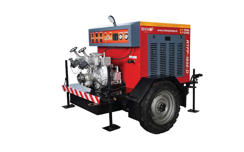 Rhino Trailer Mounted Fire Fighting Pump 1800 Lpm To 6000 Lpm